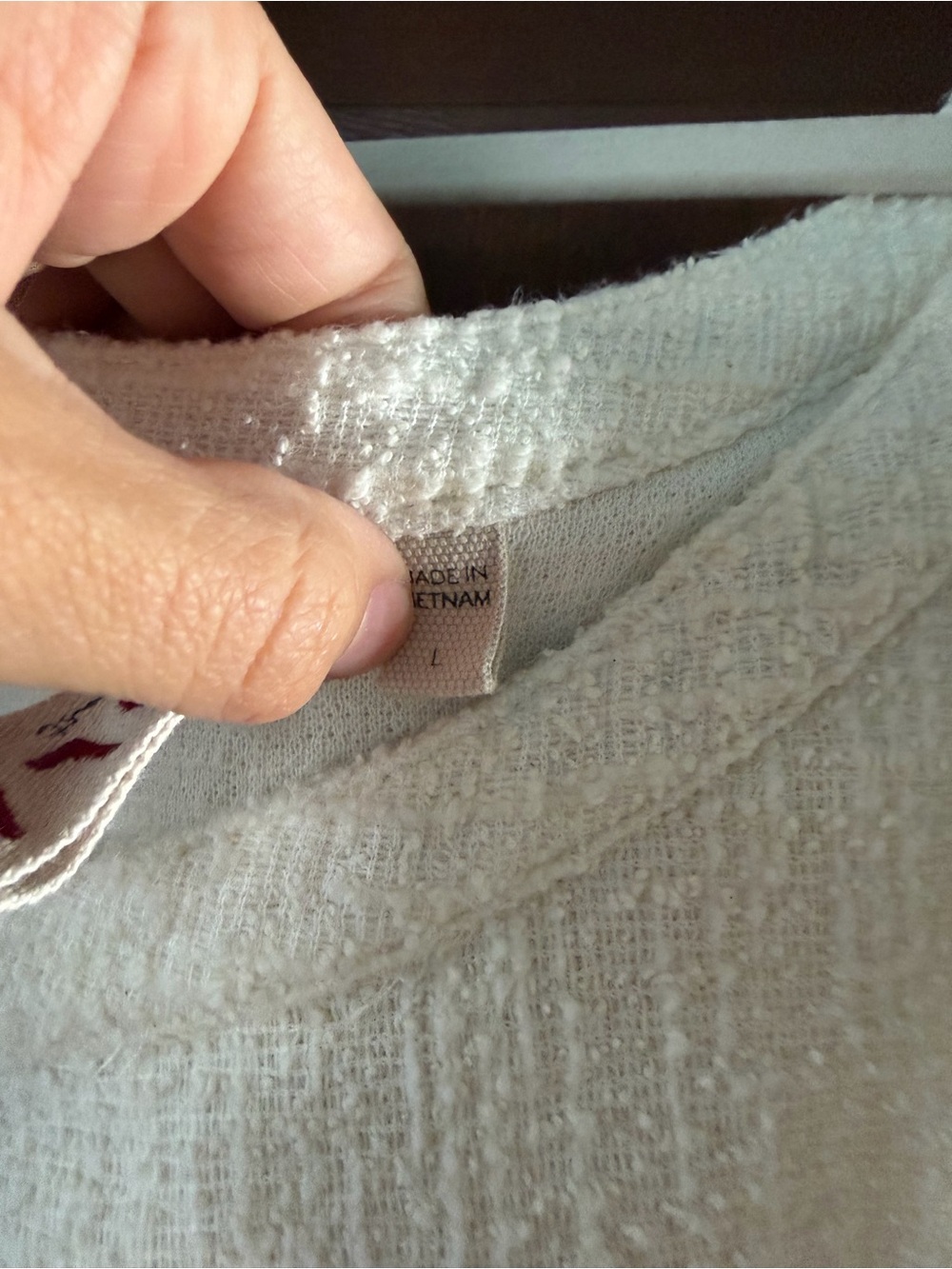 dolan Cream Textured Knit Ruffle Detail Top - Picture 4 of 7